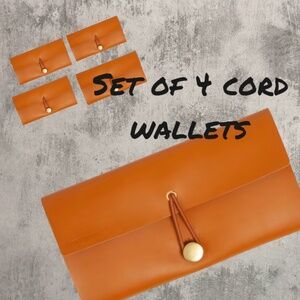 Set of 4 Cord Wallets